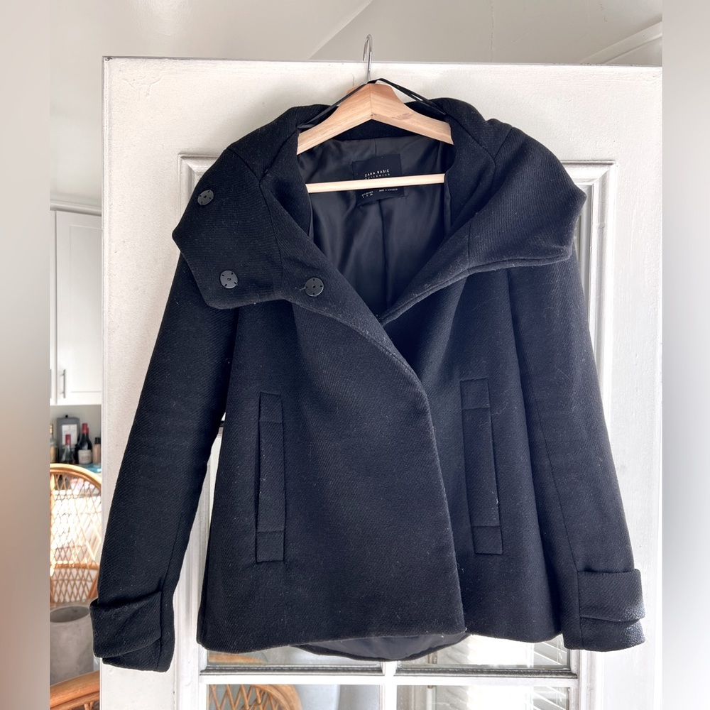 Cowl Neck Pea Coat